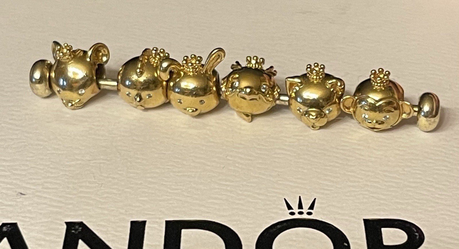 AUTHENTIC PANDORA Collection 6 Charms: Rat, Rooster, Rabbit, Dragon, Dog, Monkey