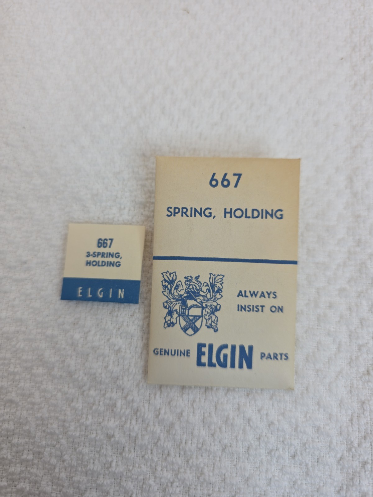 Genuine Elgin 3 Spring, Holding #667 Watch Parts NOS