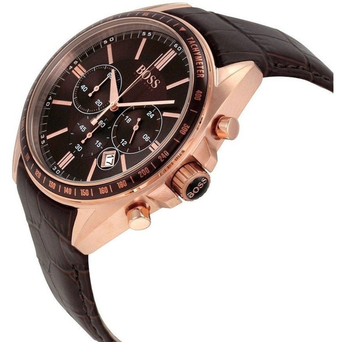 Hugo Boss Driver Sport Men’s Black Leather Quartz Watch 1513092