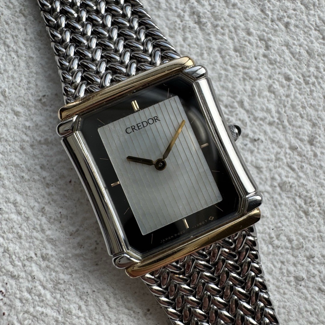 SEIKO Credor 8420 6690 18K Shell Dial Watch