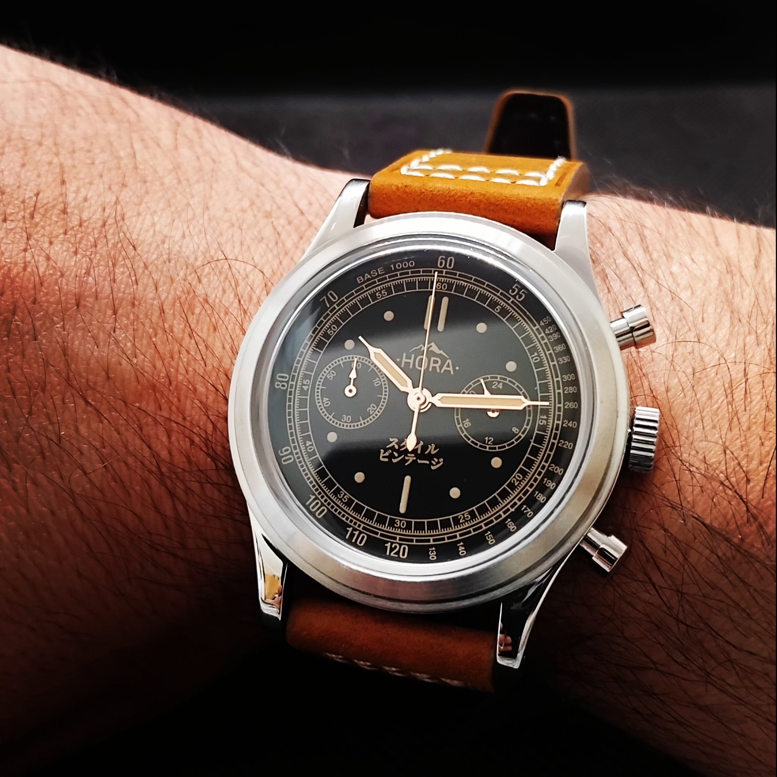 Watch -Hora- Turin 38mm Chronograph Vintage Japan