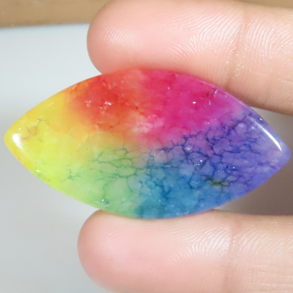 Solor Quartz Marquise Cabochon Rare Treated Gemstone 80.85 Cts 24x50x8 mm MS942
