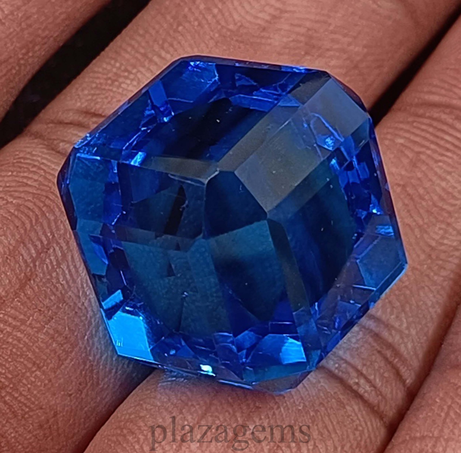 Rare 60.90 Carat Natural Blue Sapphire Cube EGL Certified Loose Gemstone 5DSV