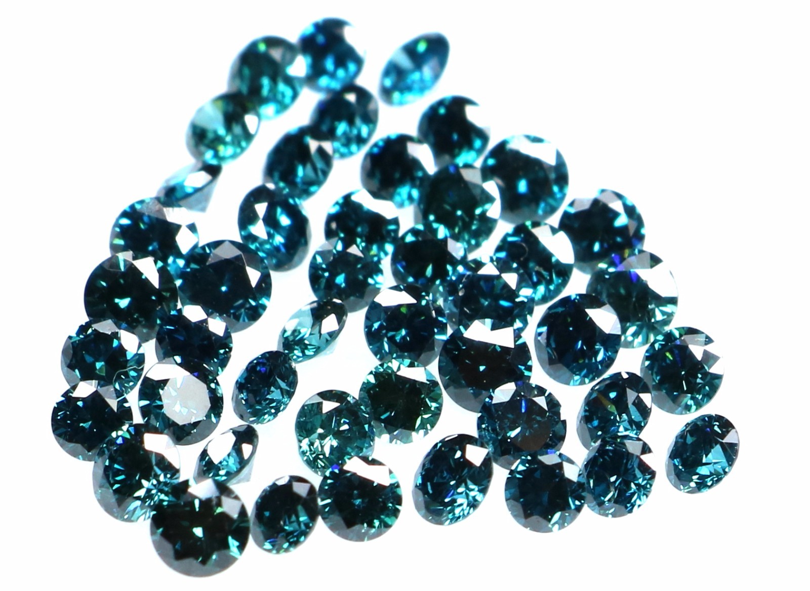 Natural Loose Diamond Round Blue Color SI1 VS1 2.50 to 2.70 MM 5 Pcs Lot K18
