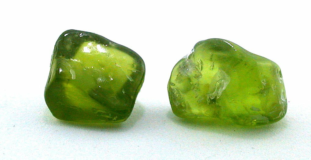 5.93 Gram 26.65 Carats 2 Apple Peridot Facet Rough San Carlos Arizona Gem CS301