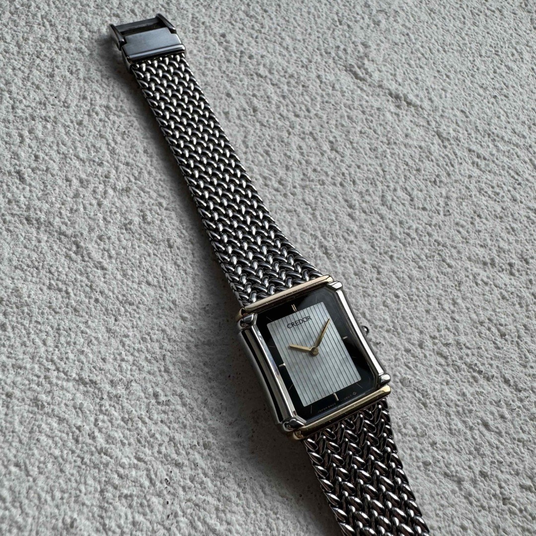Working SEIKO Credor 8420 6690 18K Shell Dial Watch from Japan