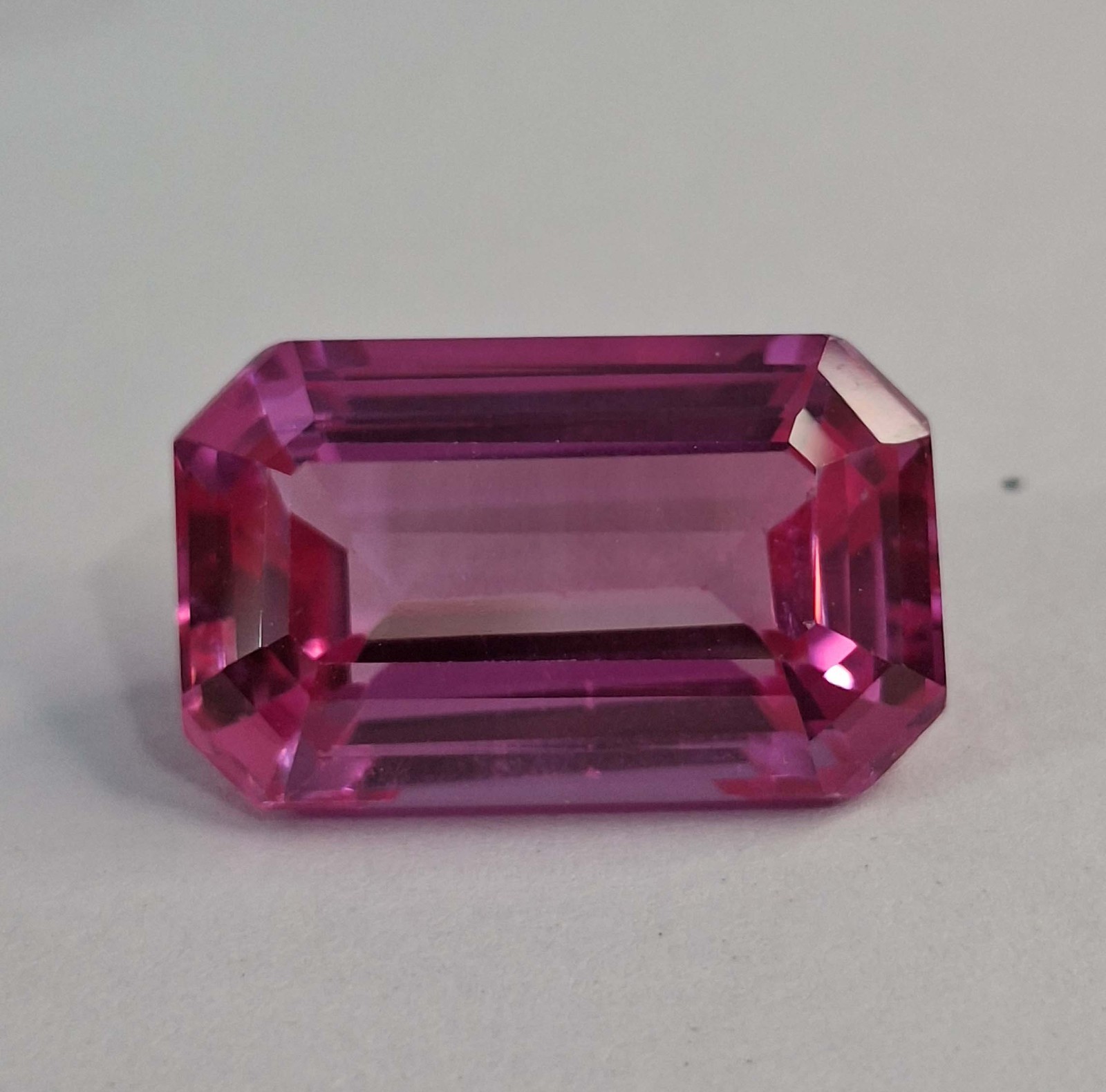 Certified Emerald Cut Shine Pink 20-22 Ct Natural Spinel Loose Gemstone SB636