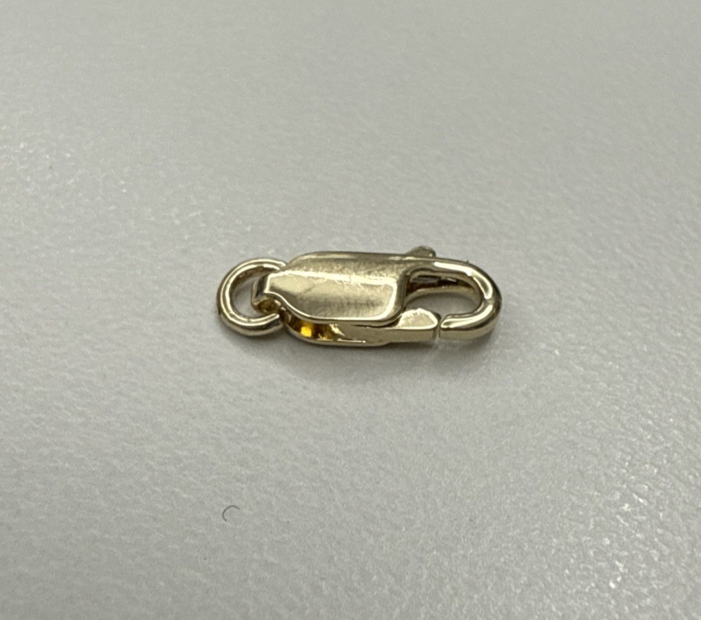 Effy 14k Yellow Gold Oval Lobster Lock 11.8 mm Clasp Finding Made In Italy
