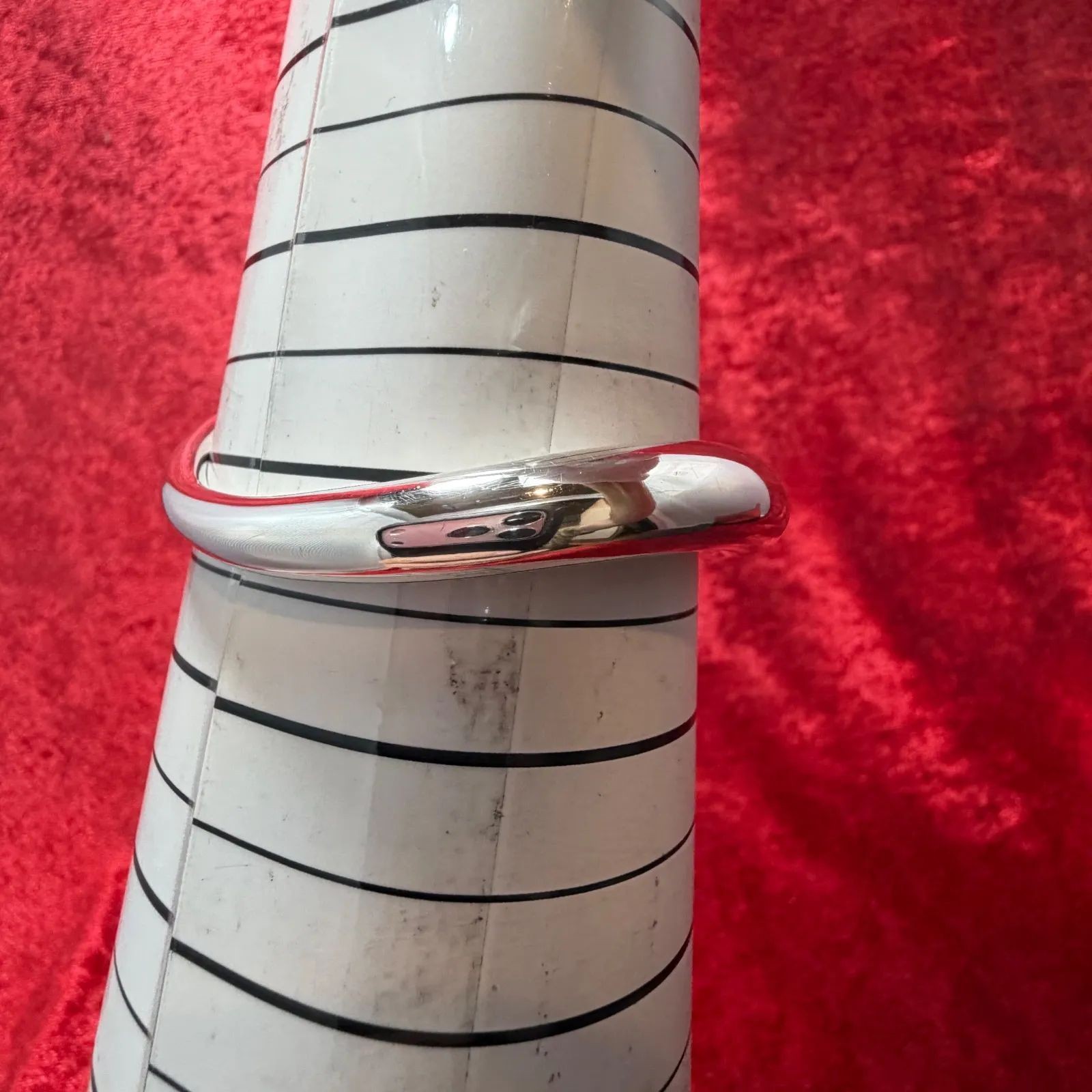 Georg Jensen Sterling Silver 925 OFFSPRING Cuff Bracelet L 16cm 6.3in w/Dust Bag