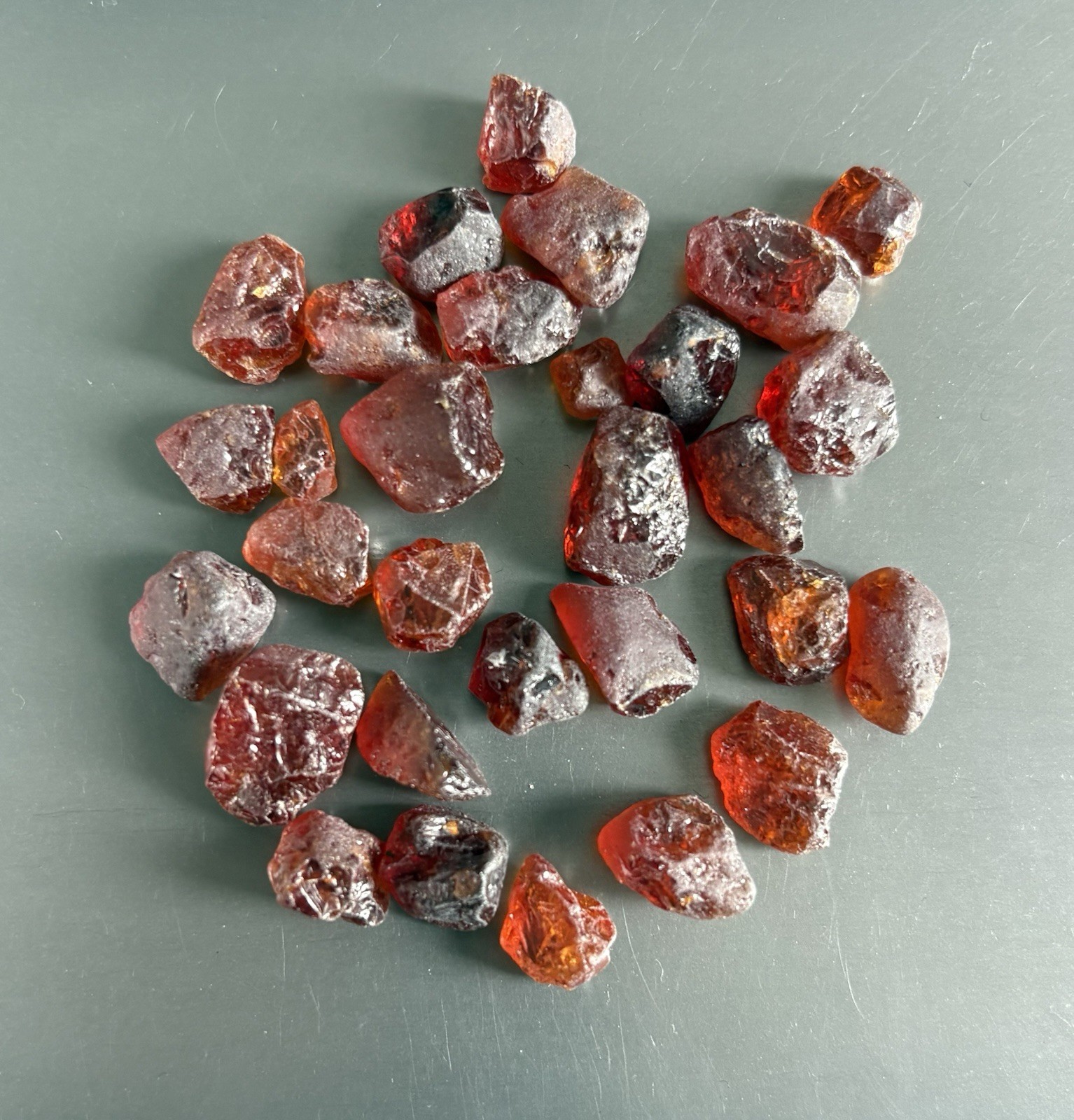 Nice Lot 216 Cts Natural Red Colour Spessartine Rough From Tanzania