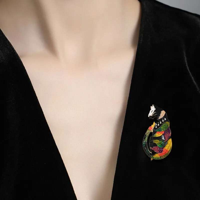 Fashion Cat Brooch Women’s Sweater Pin Accessories