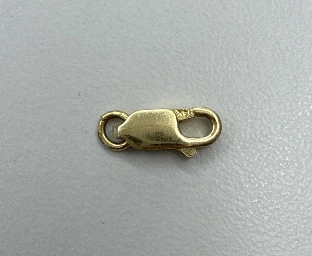 Effy 14k Yellow Gold Oval Lobster Lock 11.8 mm Clasp Finding Made In Italy