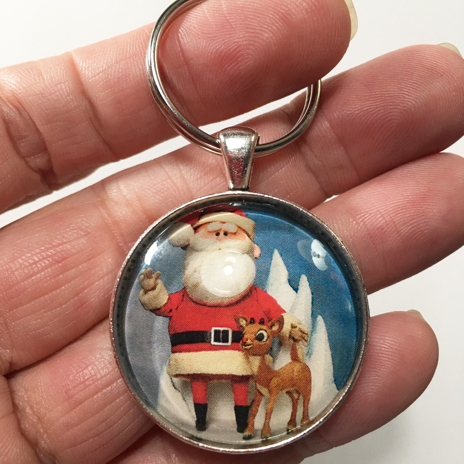 Santa and Reindeer Vintage Retro Rankin Bass Christmas Reproduction Jewelry