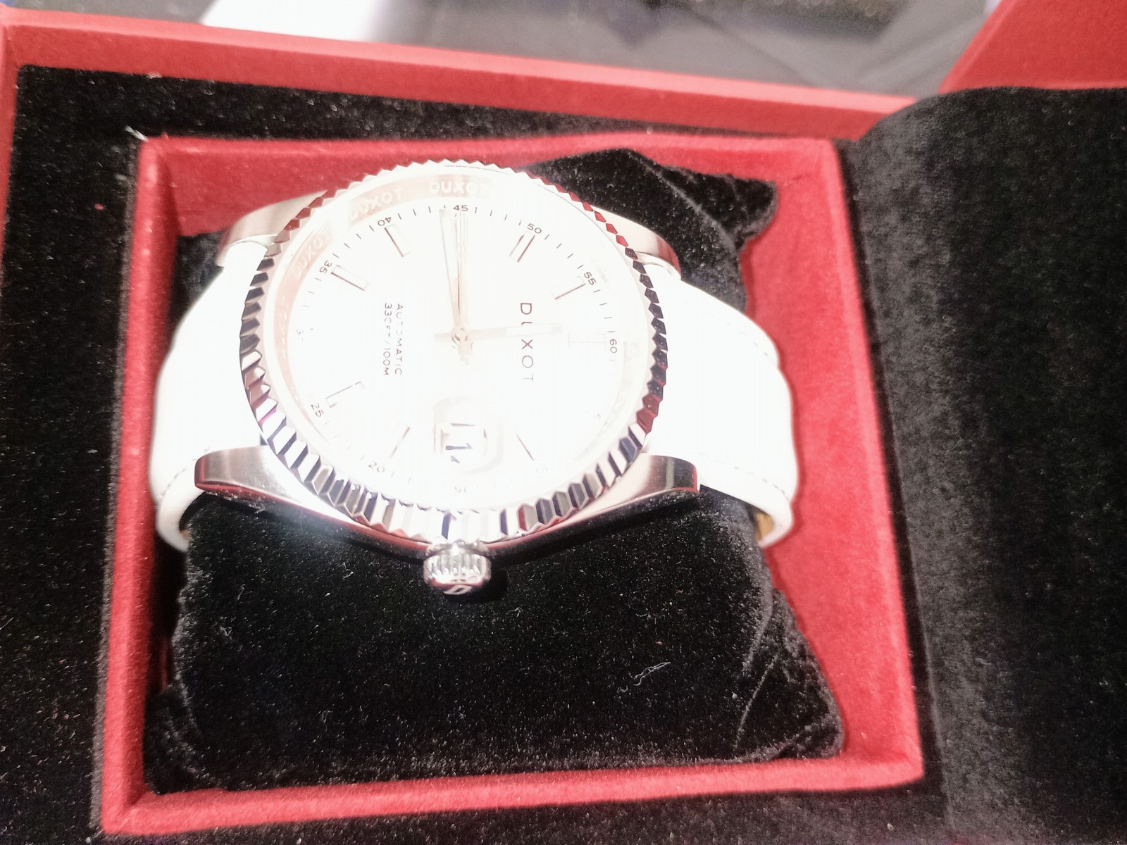 Duxot Marcel Diver Automatic Pink Dial Watch
