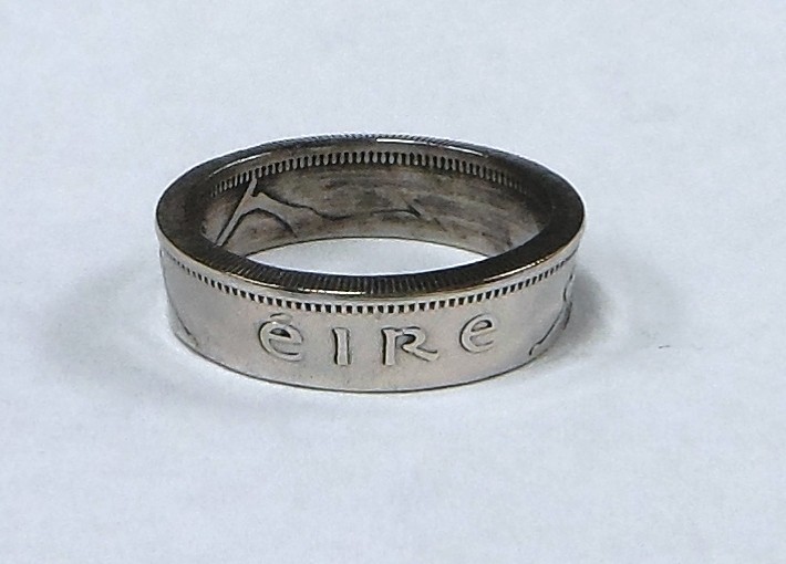 “Sealed” Ireland Ring hand made from Irish 1 SHILLING