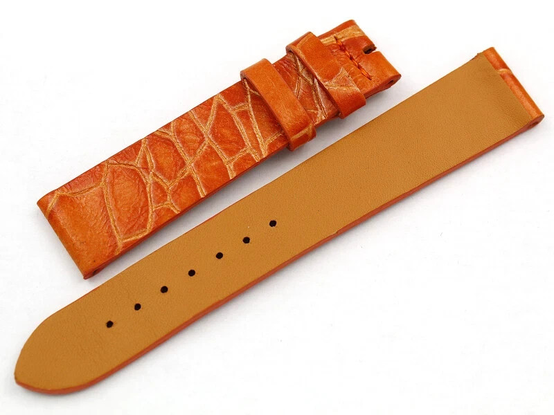 Craft Genuine Orange Leather Strap Various Sizes Handmade Made Italy