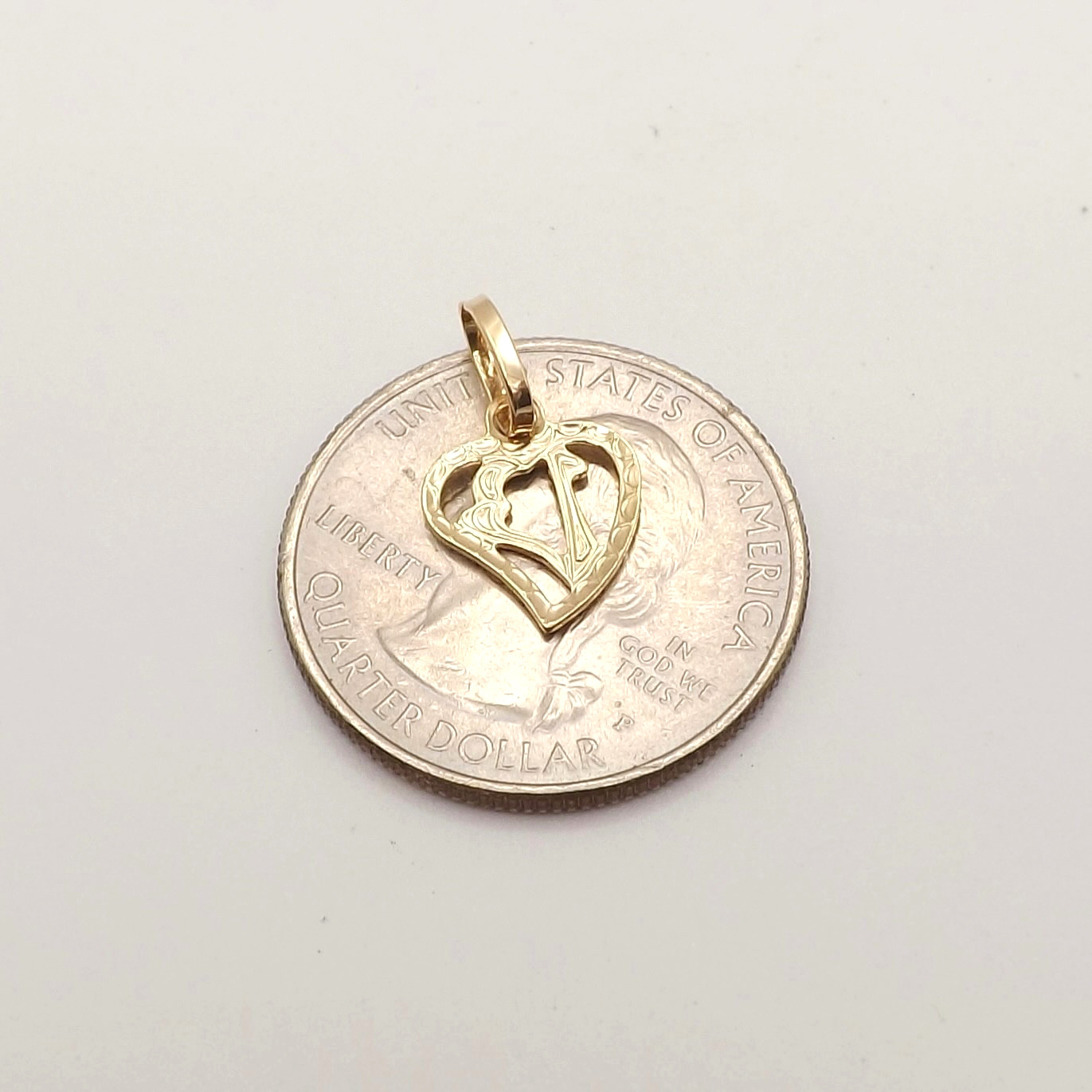 Solid 18k Gold Lucky 13 Thirteen Heart Charm Pendant Italy 750 New