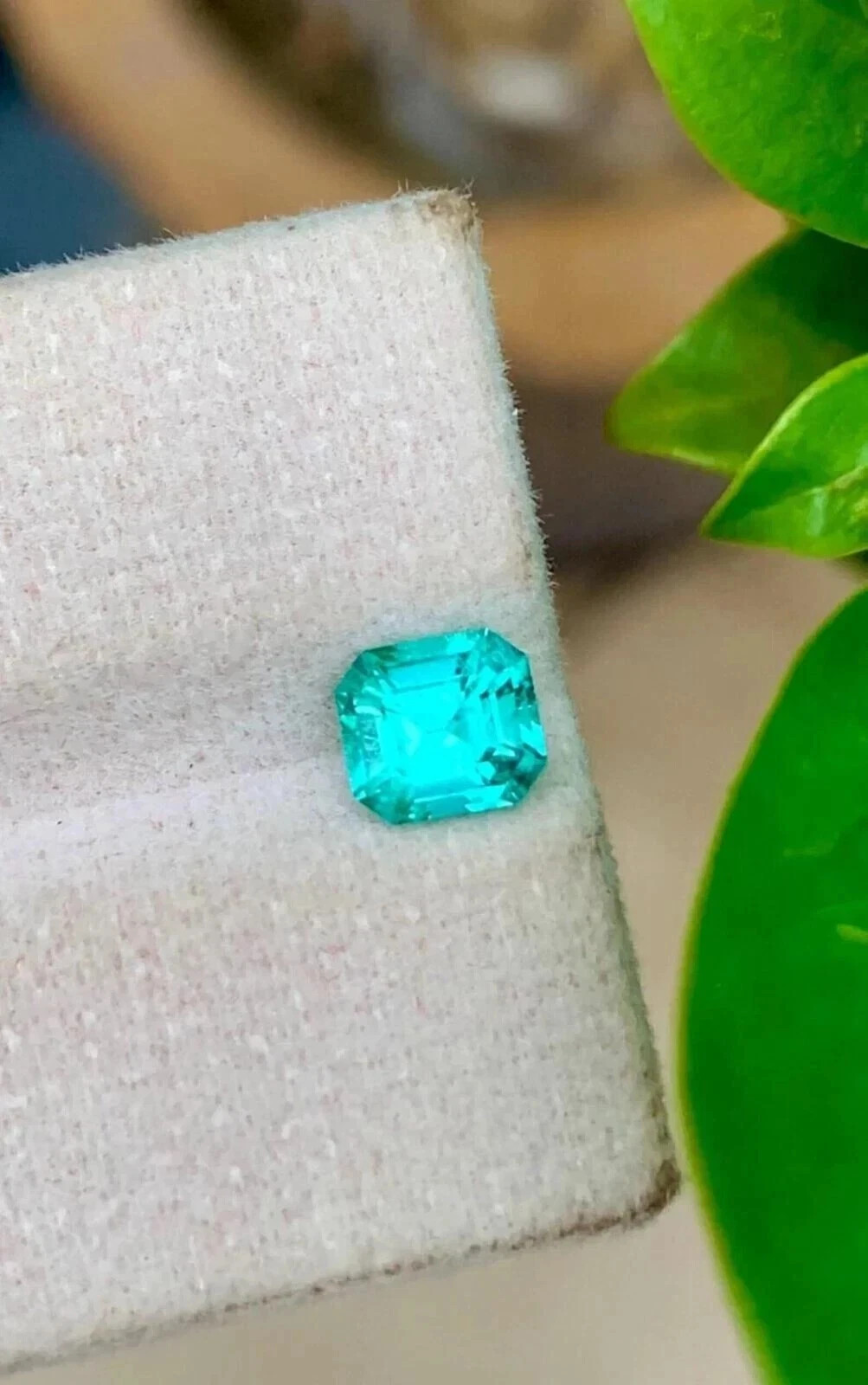 9.55 Ct+ Certified Natural Asscher Paraiba Tourmaline Neon Blue Loose Gemstone