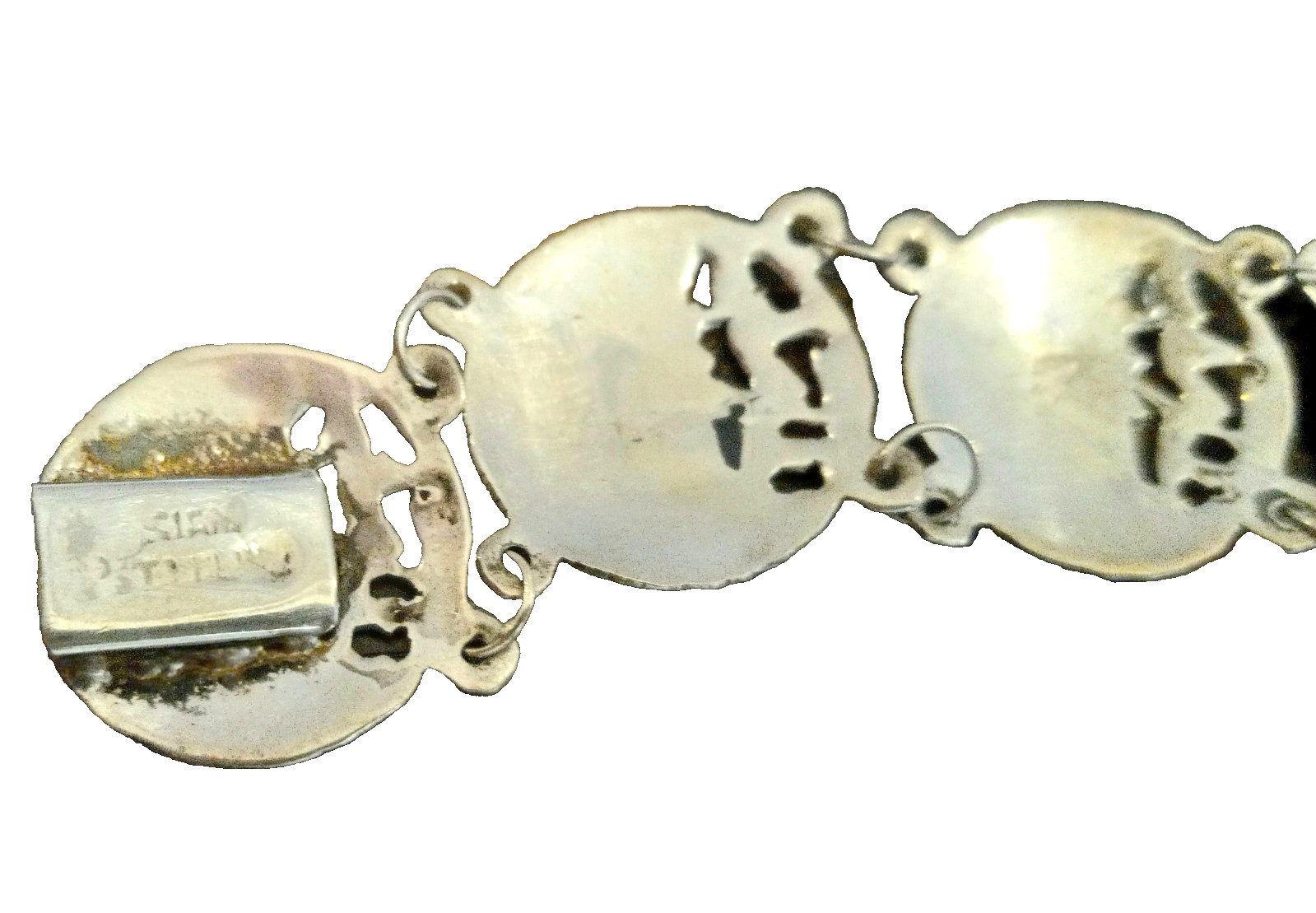 Vintage SIAM STERLING Silver BRACELET 7.5″