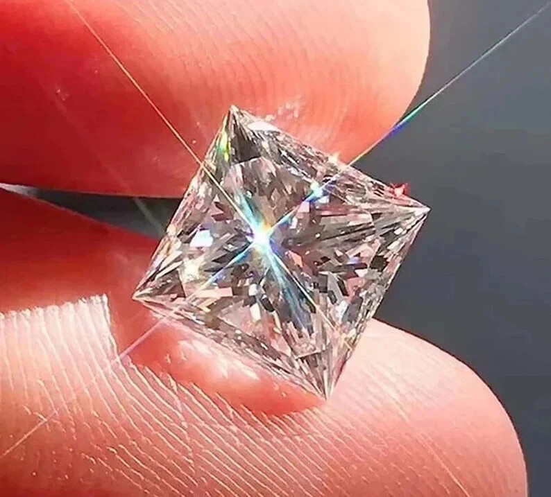 4.70 Carat Lab Grown Diamond Princess Cut D Color VVS1 Certified Loose Gem 5DOQ