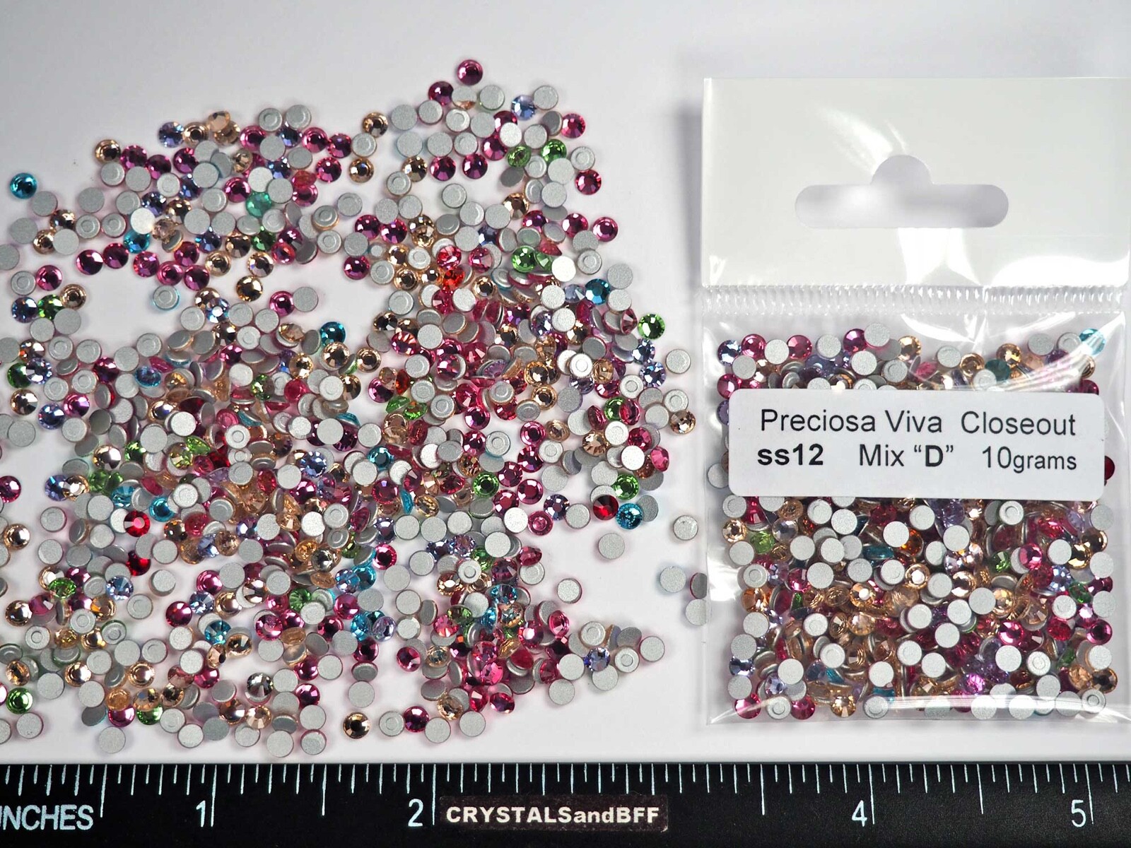 Color Mix “D” CLOSEOUT, Preciosa VIVA Genuine Czech Rhinestones ss12 Nail Art