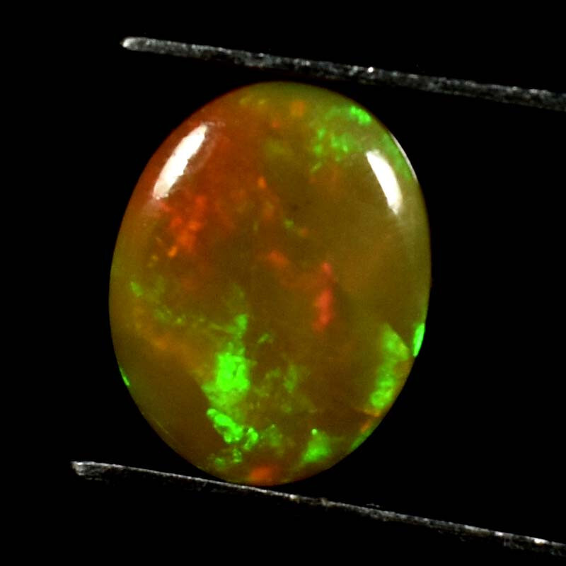 Ethiopian Fire Opal Oval Cabochon 100% Natural Amazing Gemstones 03.45Cts.