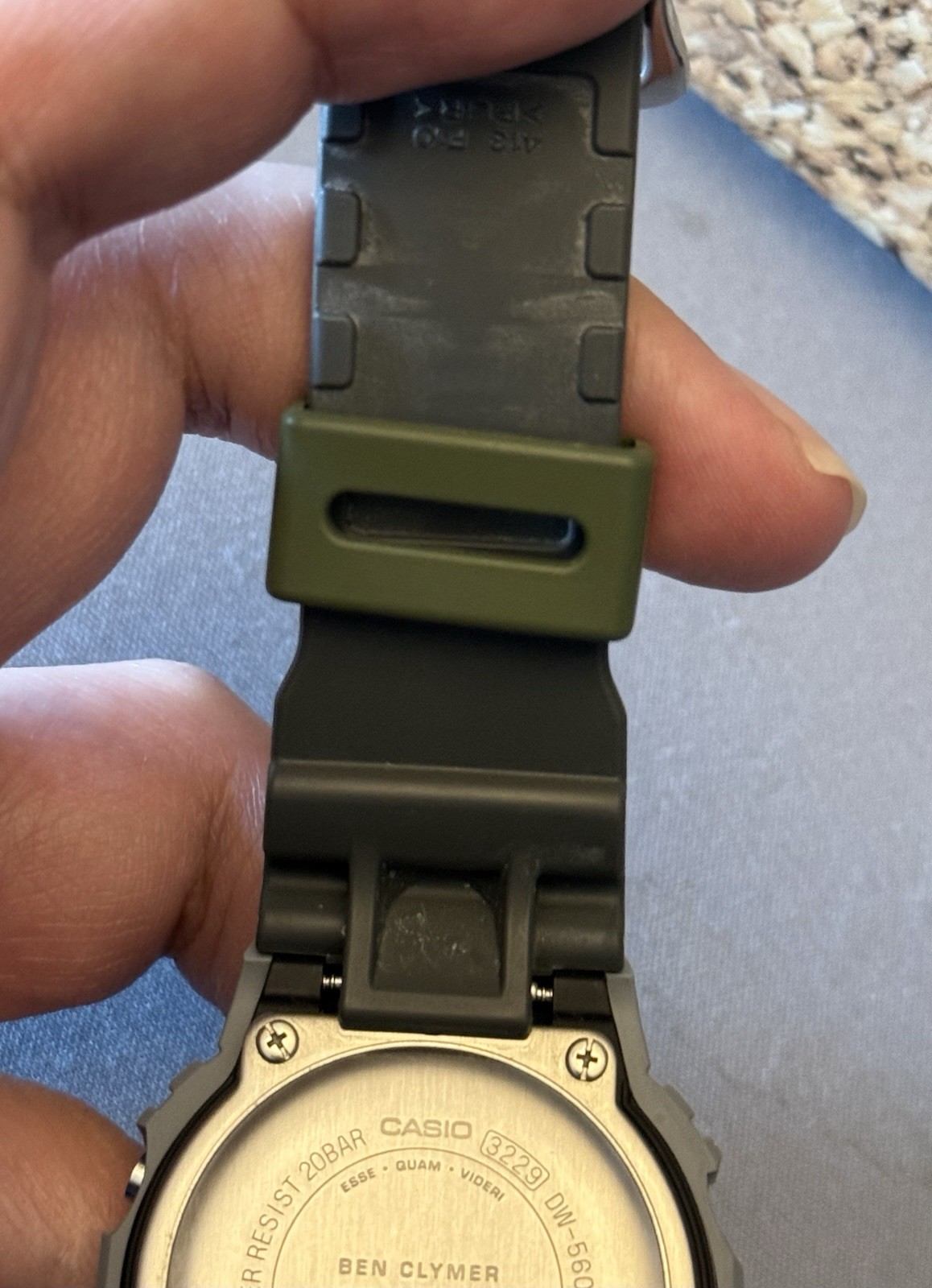Casio G-SHOCK DW-5600VT Ben Clymer Hodinkee Digital Gray/Green Resin – Pre Owned