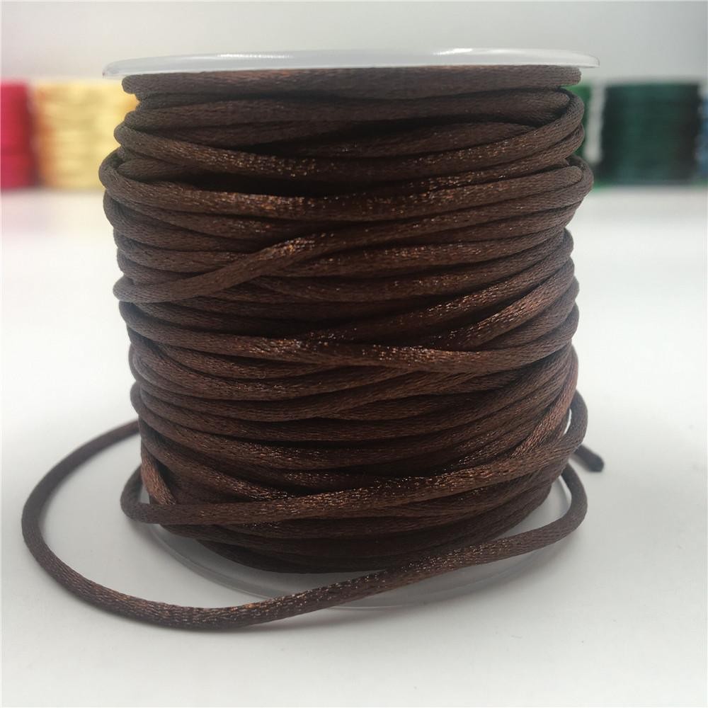 2mm Colorful Rattail Satin Cord Thread Chinese Knot Macrame Bracelet Braided Str