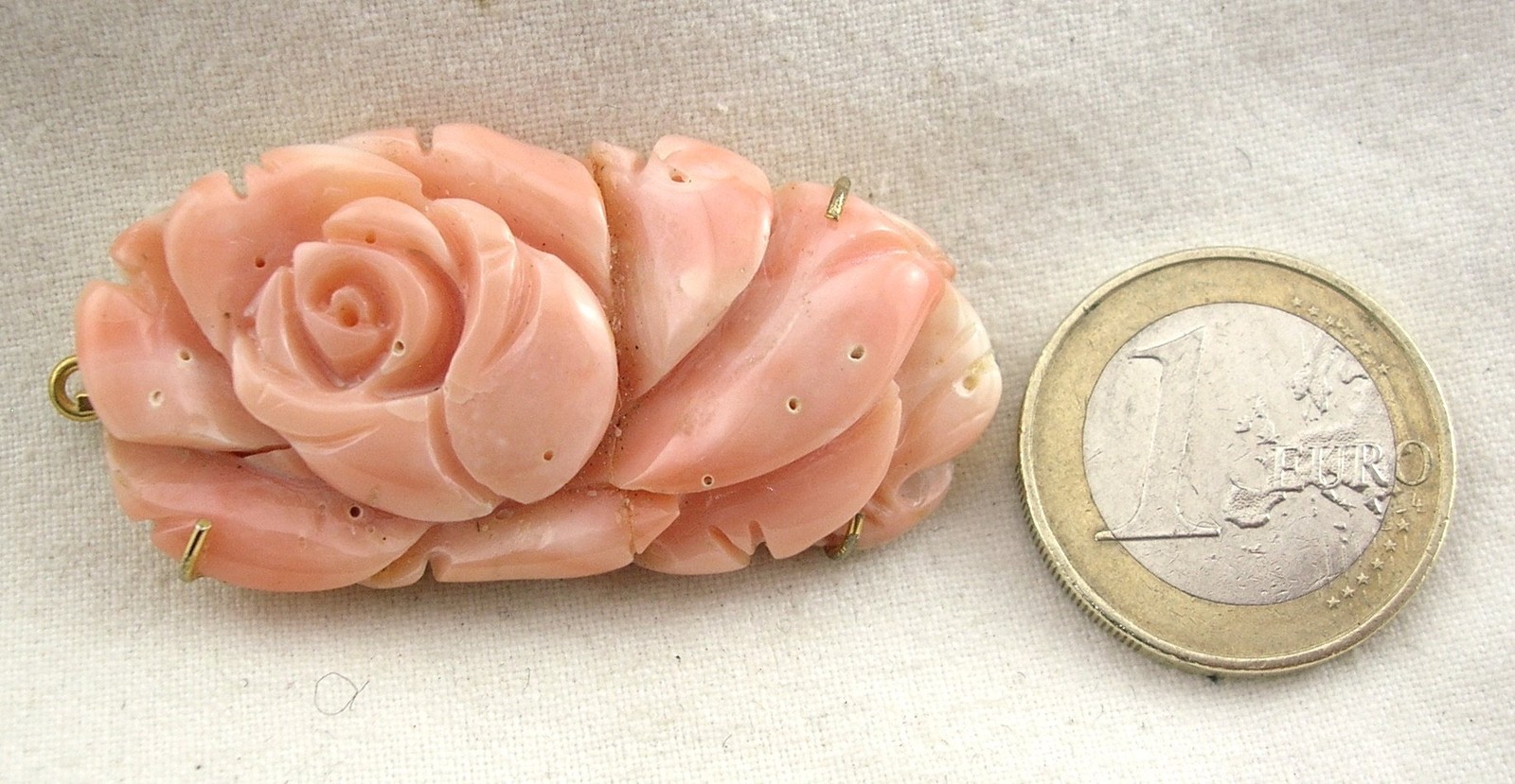 VINTAGE CORAL AND GOLD 925 SILVER NECKLACE CLASP