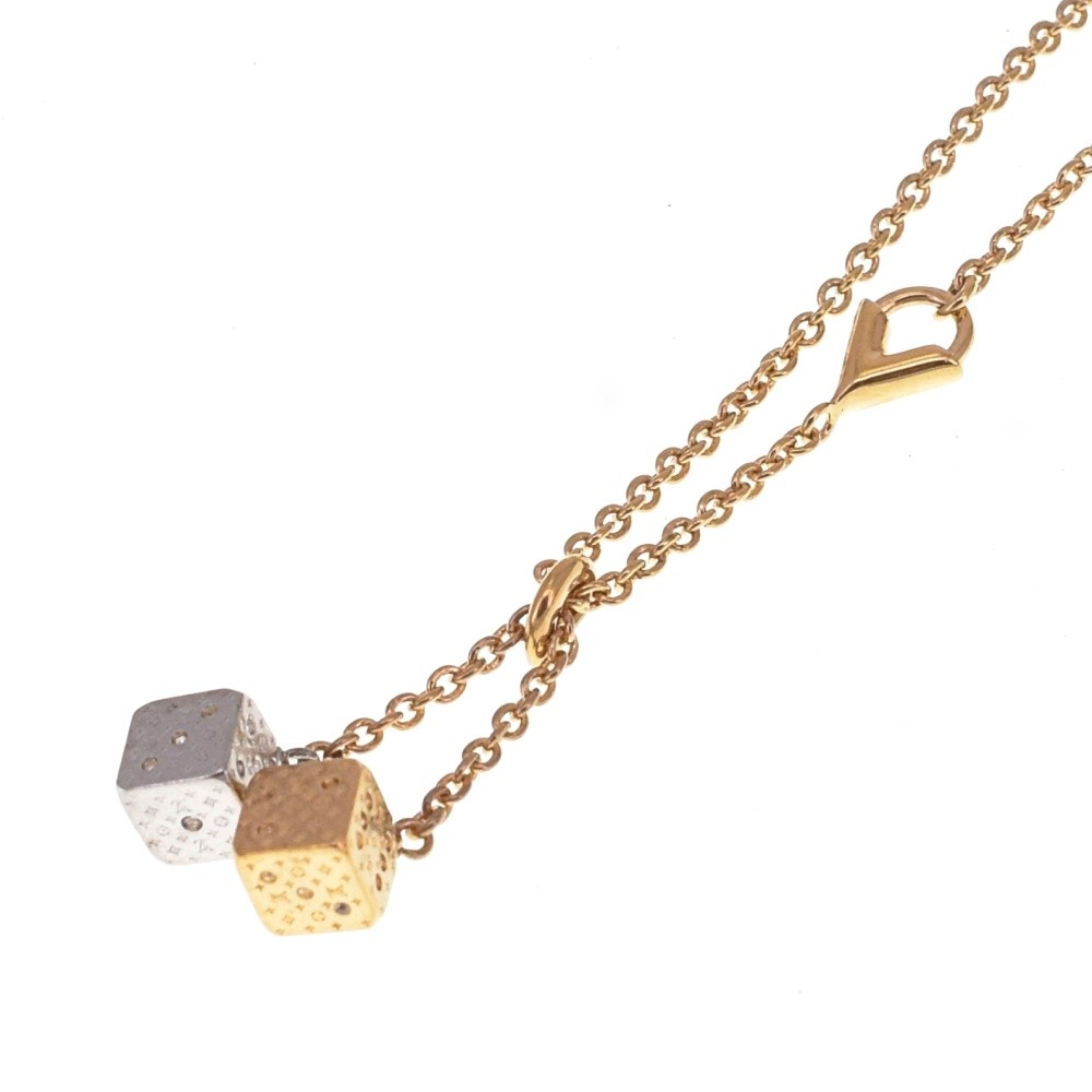 LOUIS VUITTON Lucky Gram Necklace M62804 Ladies jewelry S#139255