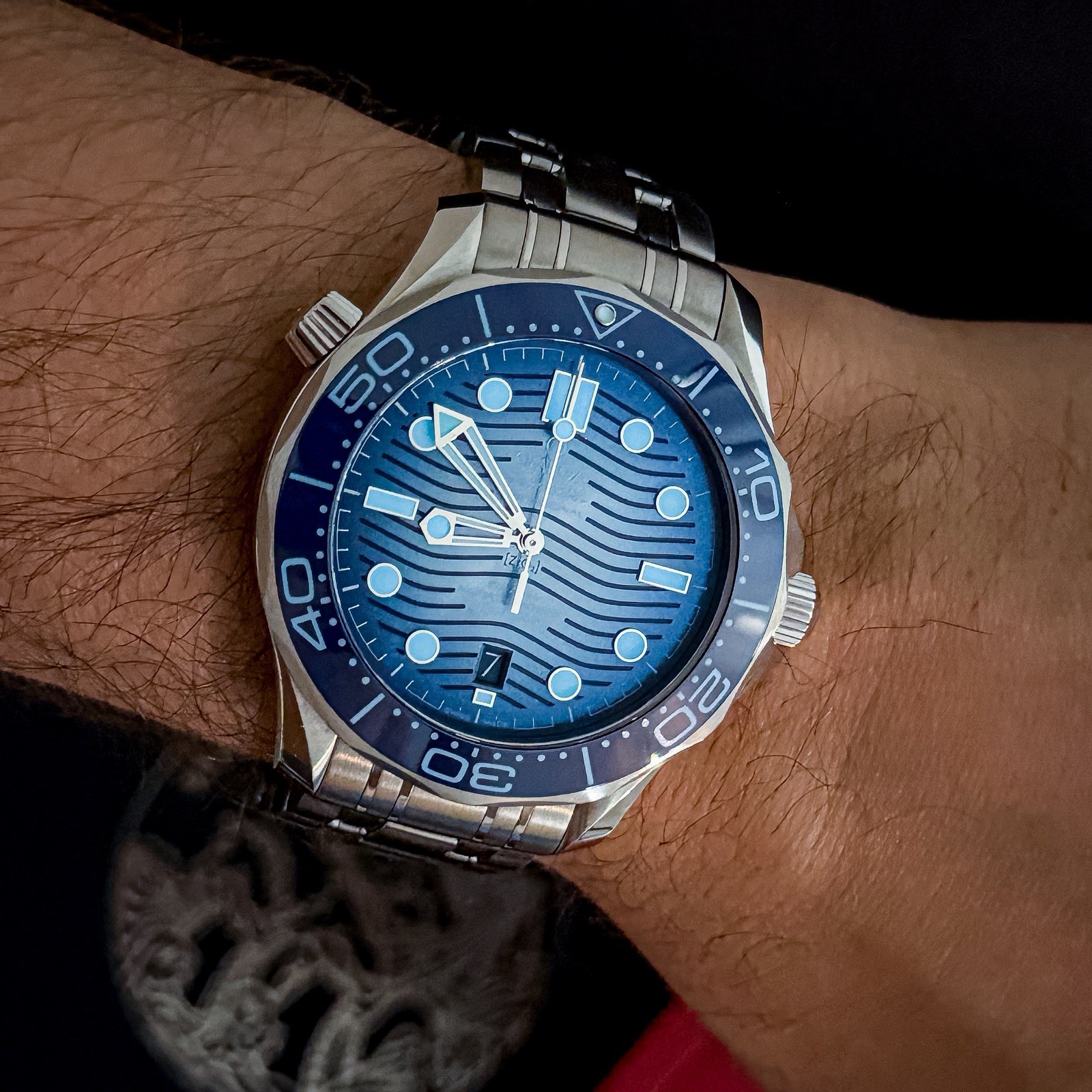 Omega Seamaster Diver 300M 210.30.42.20.03.003 42mm Summer Blue Dial Box & Paper