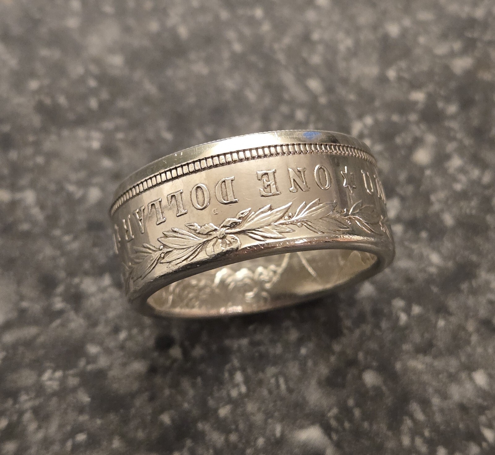 Morgan Silver Dollar Coin Ring 90% Coin Silver You Pick Sz. 8-13 MIRROR FINISH