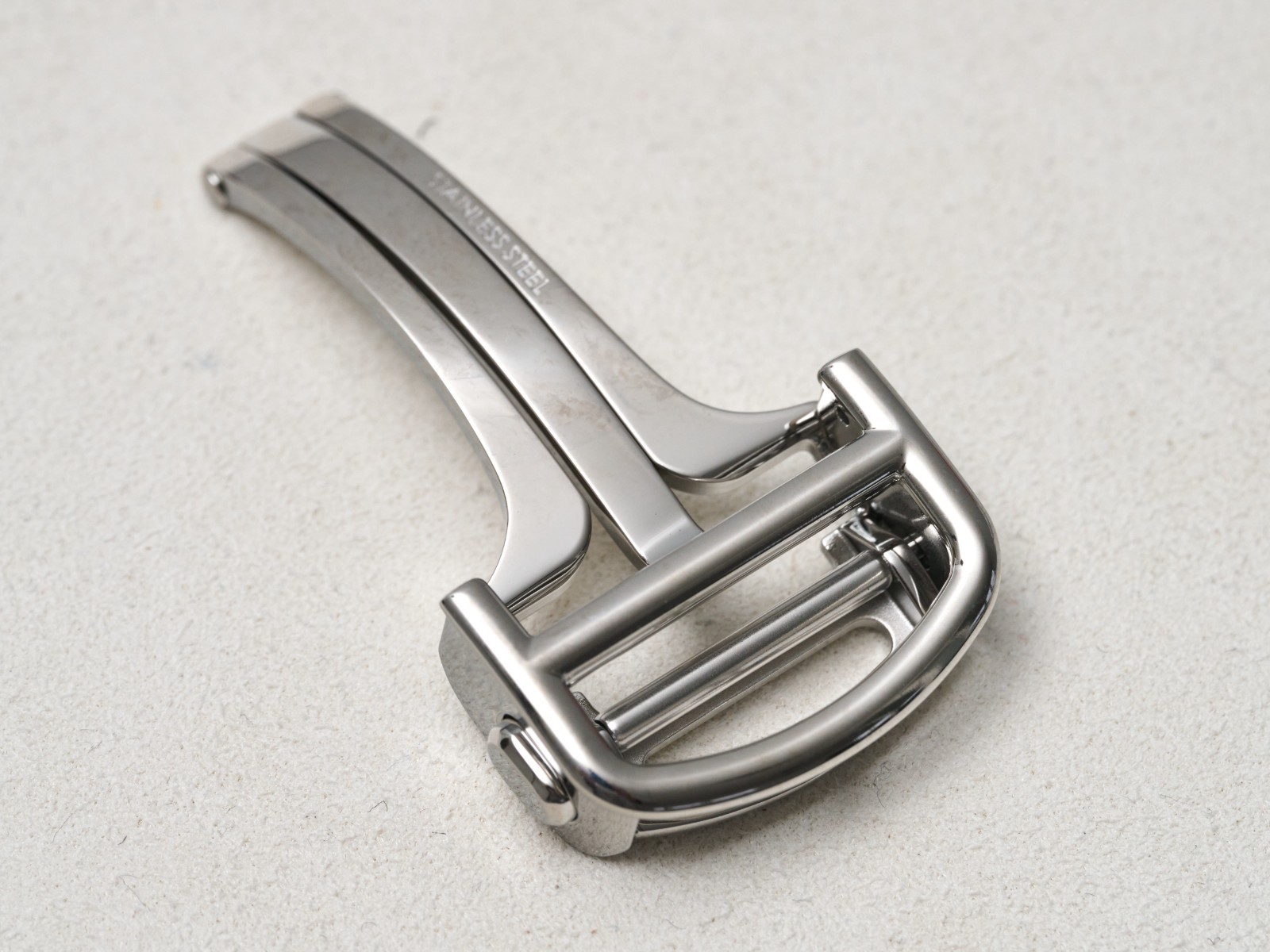 Cartier Deployment Buckle Clasp 18mm Fold Over Button Stainless Steel Genuine