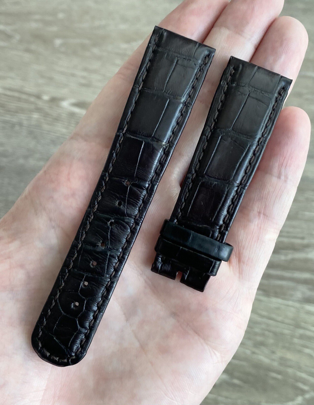 Authentic A. Lange Sohne 21mm x 18mm Dark Brown Alligator Watch Strap Band OEM