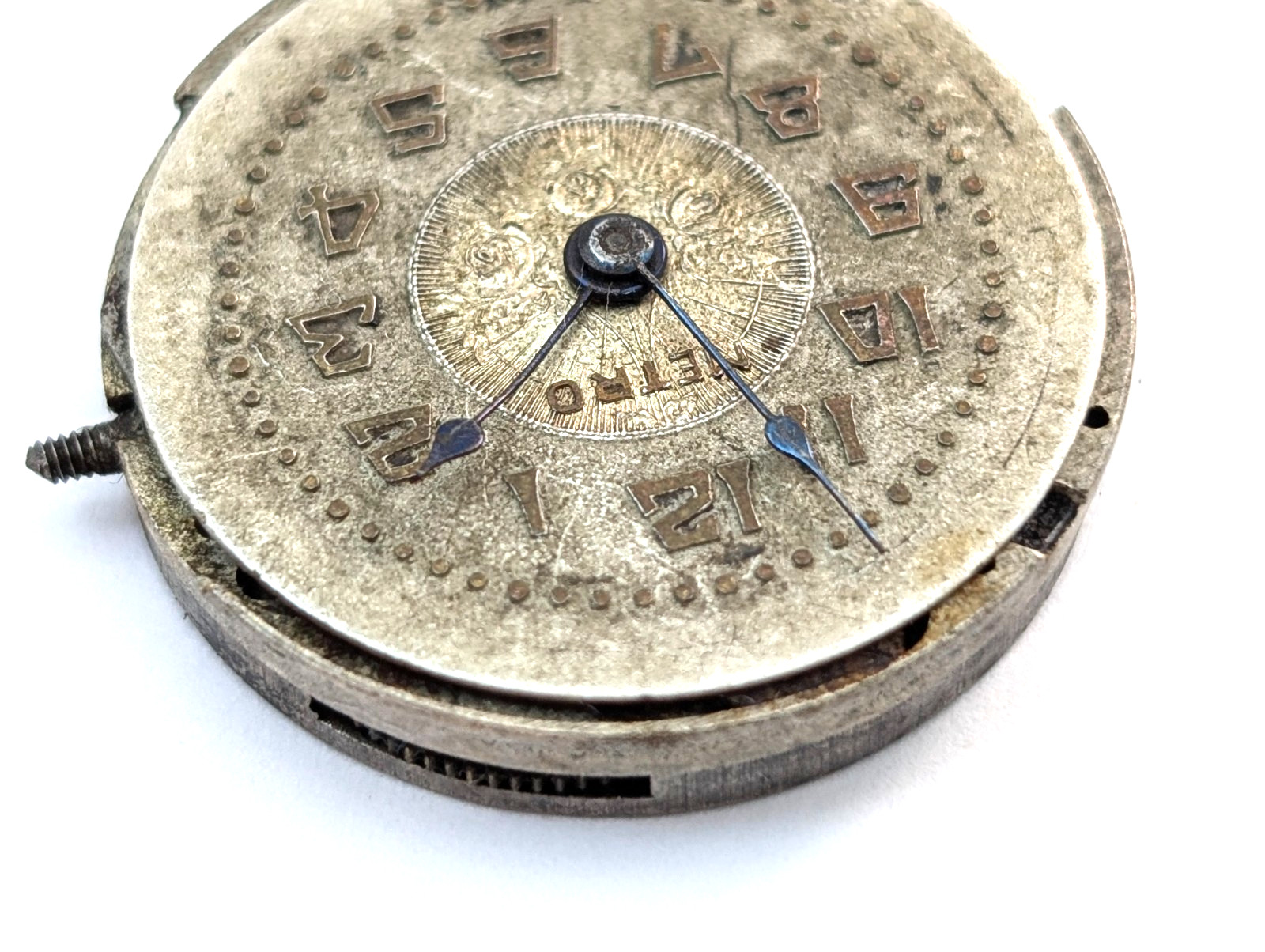 Vintage METRO 11C Chronometer 6j Art Deco 24mm Swiss Watch Movement PARTS REPAIR