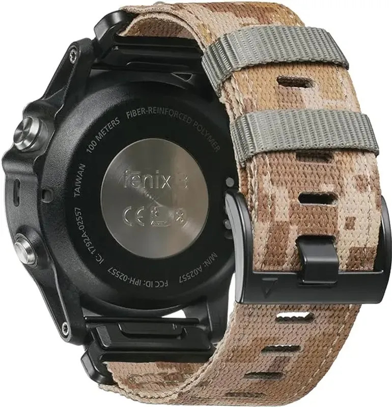QuickFit 22mm 26mm Nylon Strap For Garmin Fenix 7 7X 6X Pro/Epix Pro Gen 2 51mm