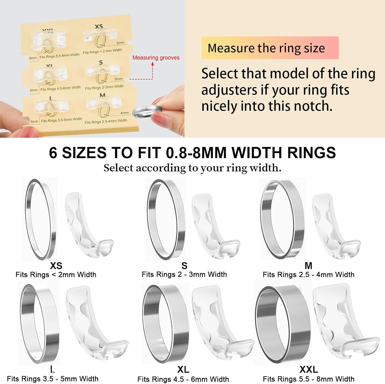 TPU Ring Size Adjusters – Invisible Ring Guards for Comfortable Wear