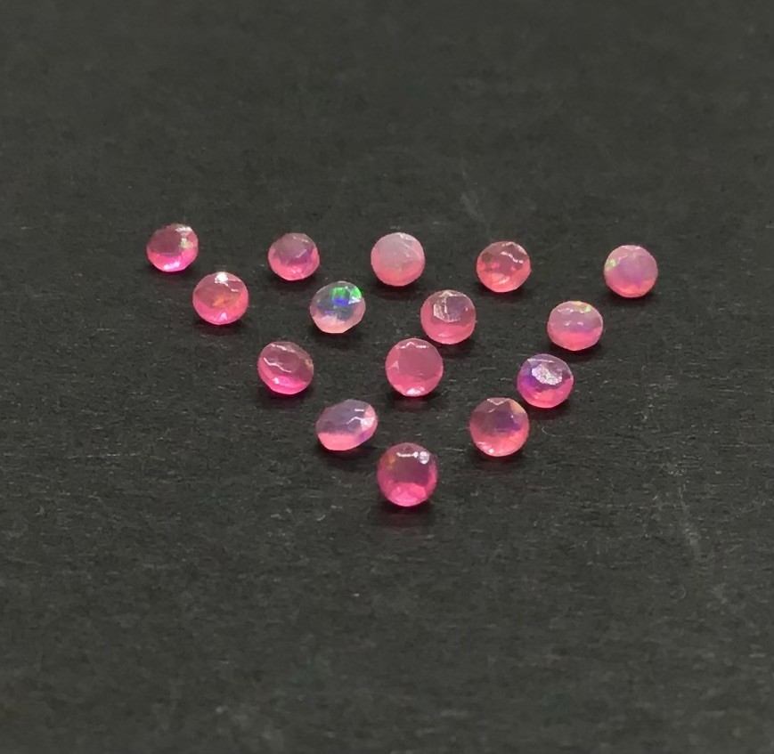 AAA Natural Ethiopian Pink Fire Opal Round Cut Loose Gemstone For All Jewelry