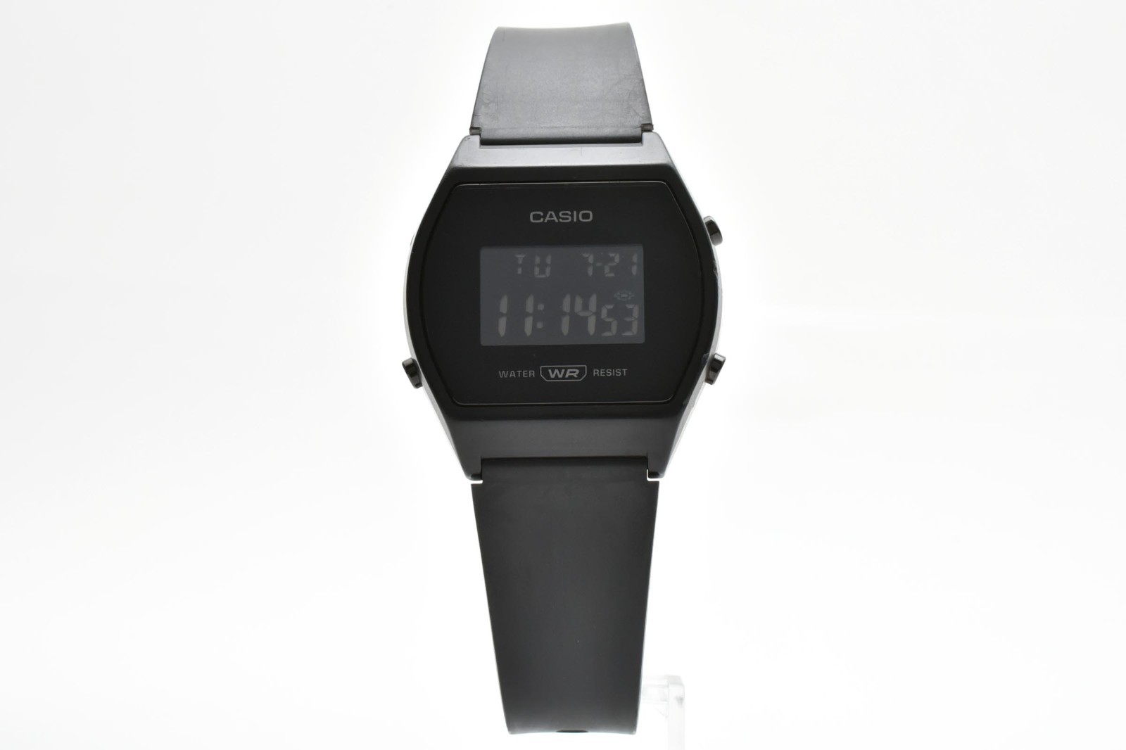 【EXC+5】CASIO LW-204 Digital Alarm Chronograph Quartz Watch Black Resin JAPAN