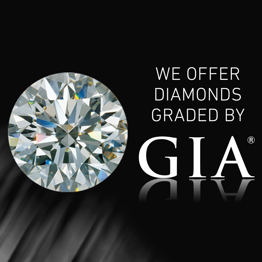 Diamond Stud Earrings Heart Cut 750 White Gold GIA Certified