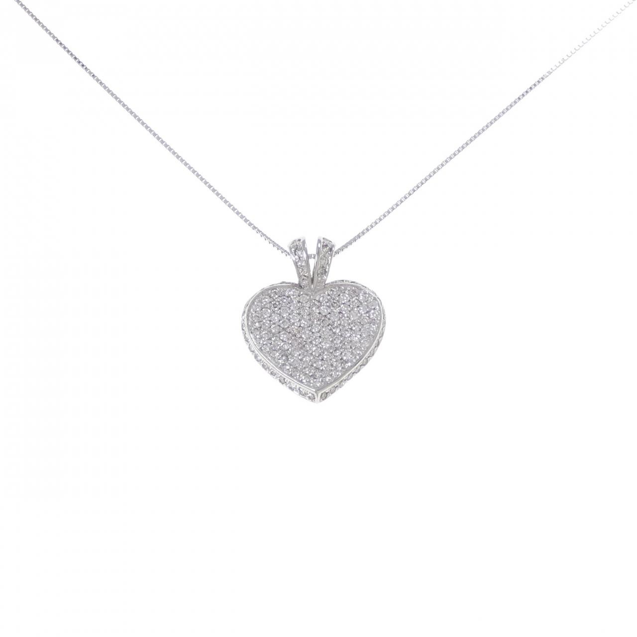 Authentic K18WG Diamond Necklace 1.55CT #270-004-157-8015
