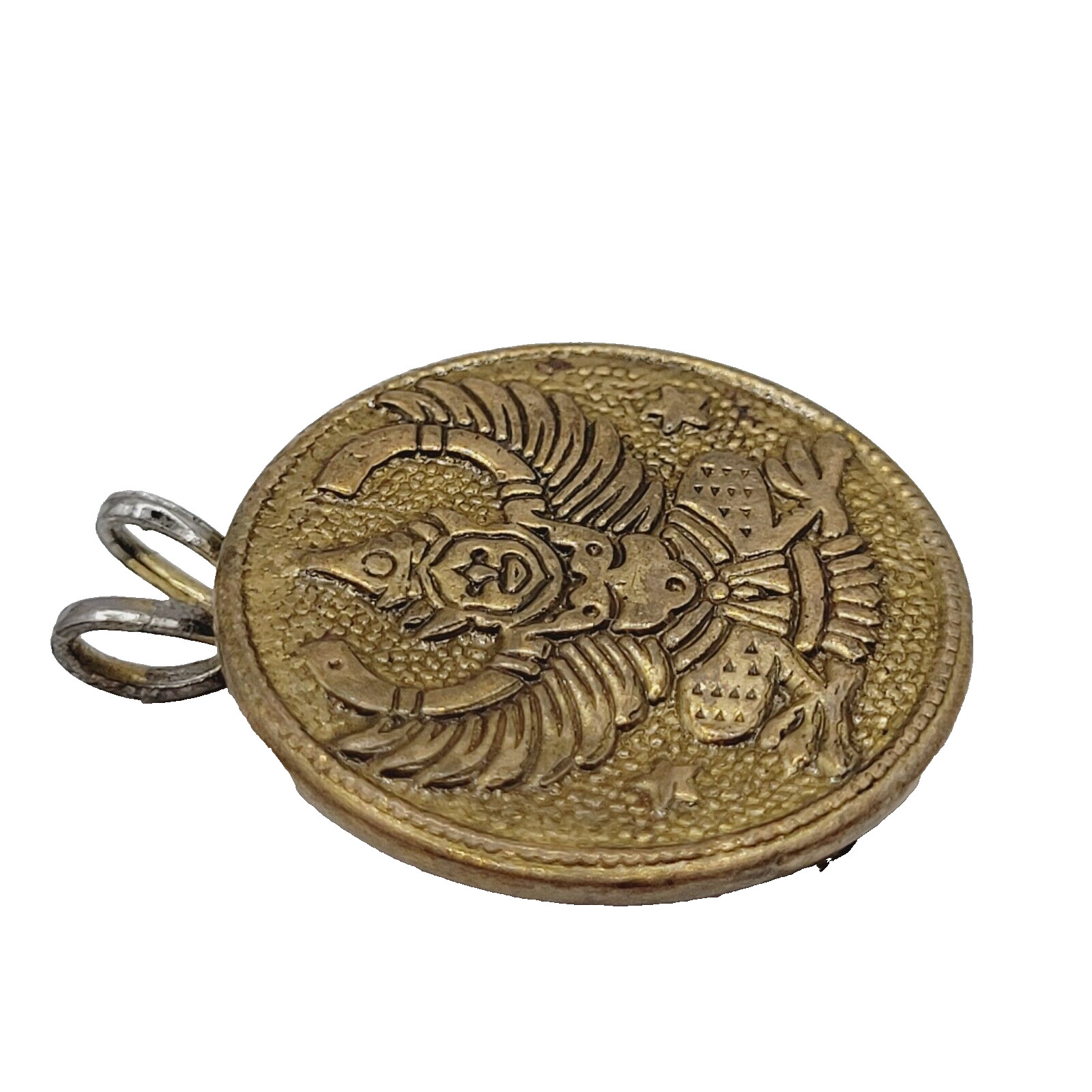 Tibetan Copper Garuda Amulet Pendant Buddhist Phaya Krut Talisman Button Pendant