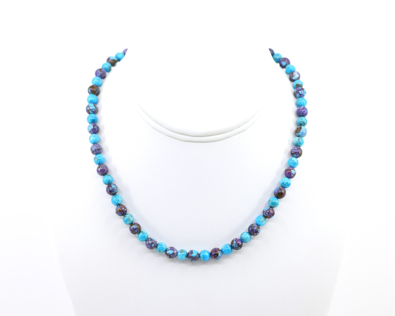 Mohave Purple & Blue Kingman Turquoise Necklace in Sterling Silver or Gold Fill