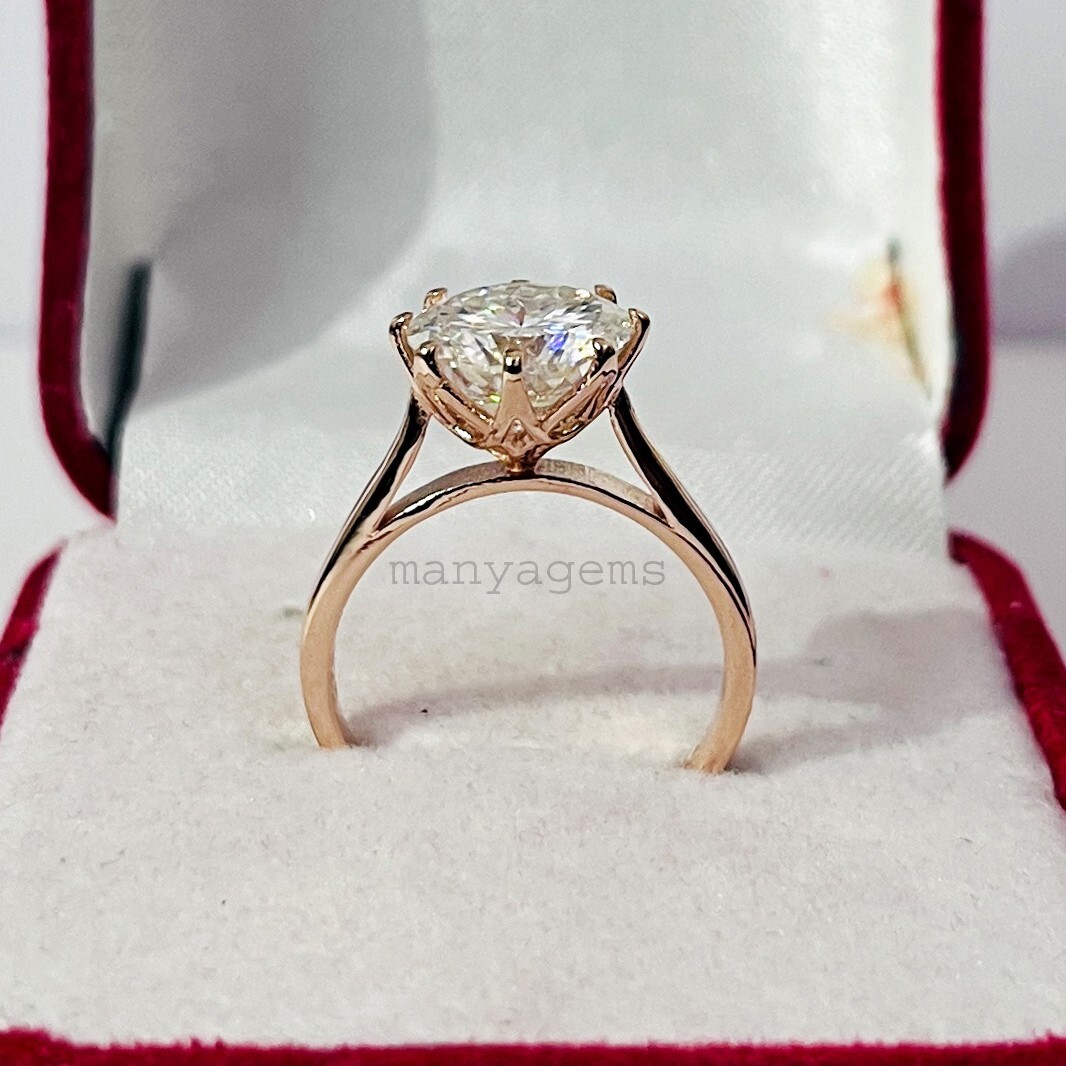 3.50 Ct Portuguese Cut Lab Created White Diamond Ring -925 Sterling Silver