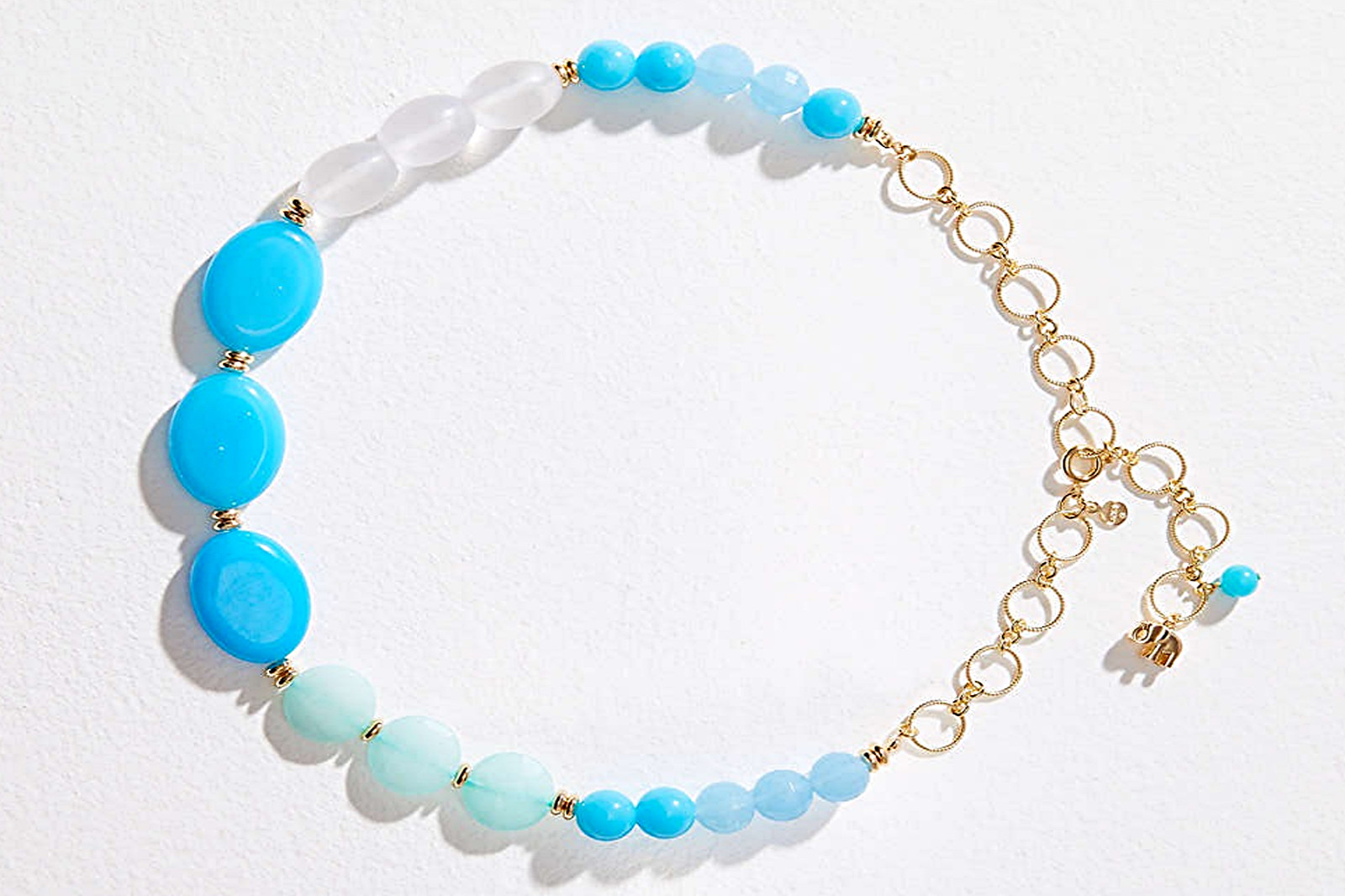 ANN TAYLOR LOFT TURQUOISE SPLASH MIXED STONE STATEMENT NECKLACE NEW WITH TAGS