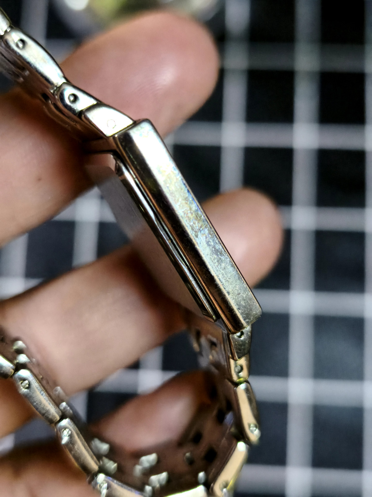 VINTAGE J.SPRINGS BY SEIKO INSTRUMENTS SQUARE MIRROR-DIAL QUARTZ DRESS WATCH