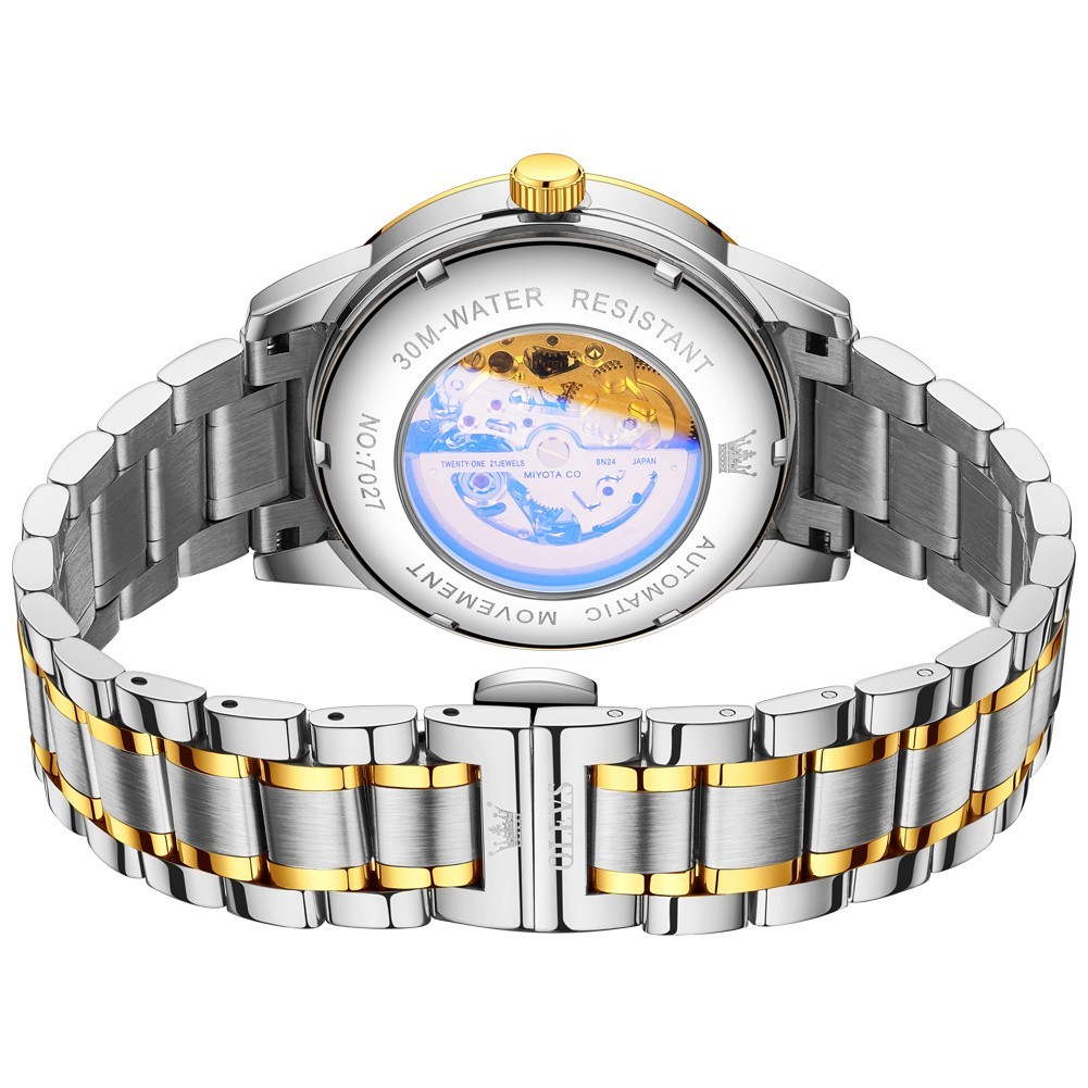 OLEVS 7027 High Quality Automatic Dragon Luminous Business Mechanical Wristwatch