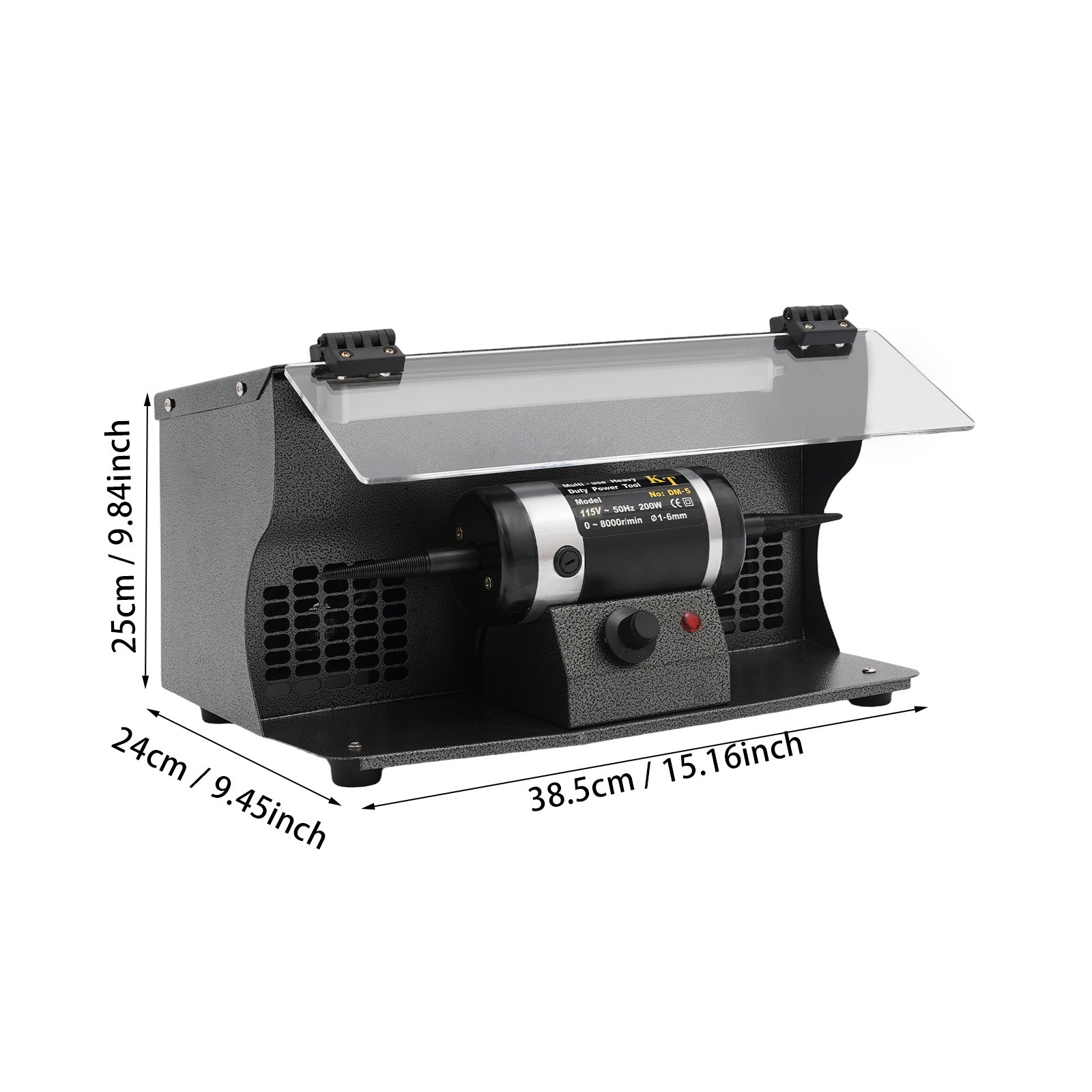 Polishing Machine with Dust Collector, Variable Speed Bench Polishing Grinder