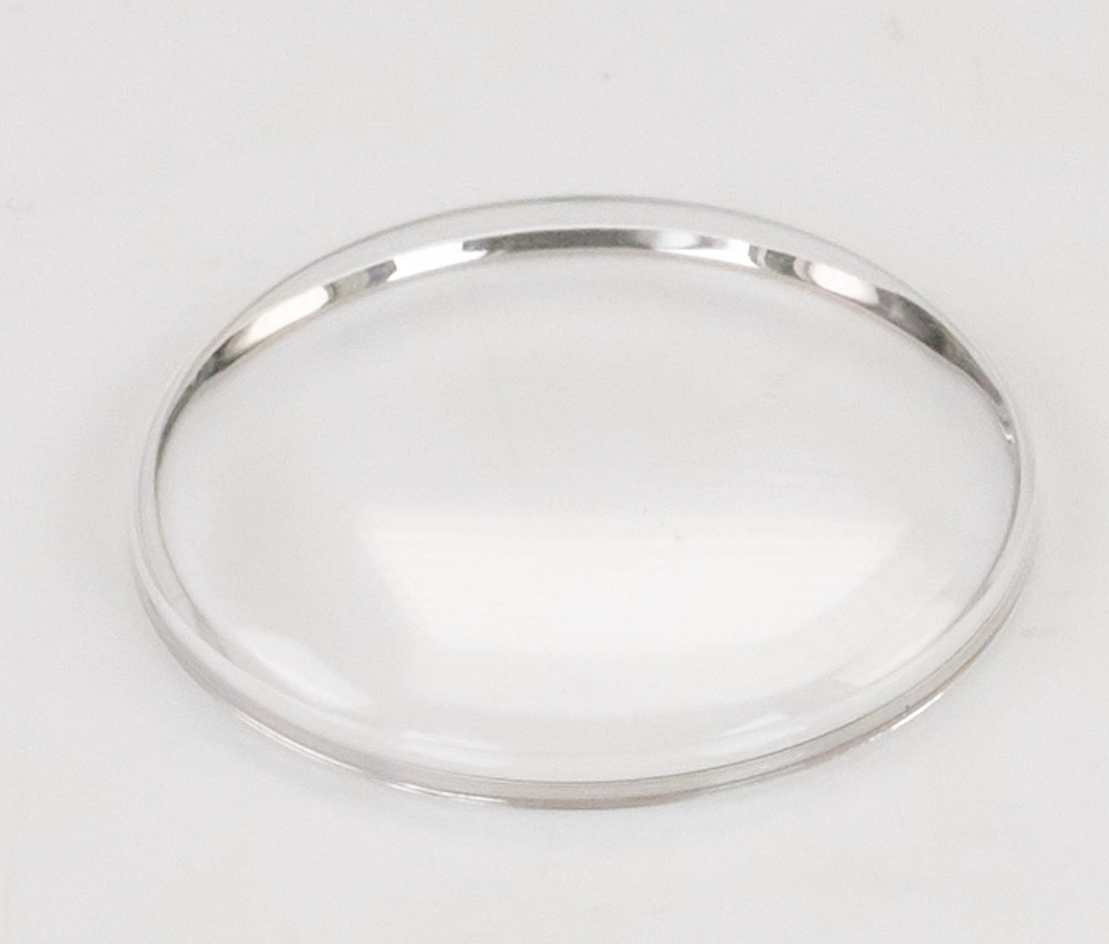 HIGH DOME Sternkreuz Acrylic Watch Glass Crystal Silver Tension Ring 27-33.6mm