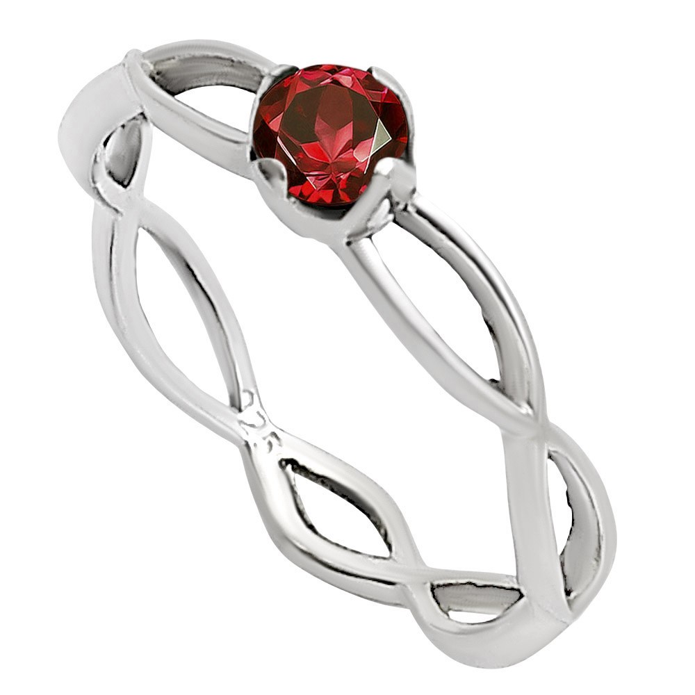 Hessonite Garnet – Madagascar 925 Sterling Silver Ring s.7 Jewelry R-1213